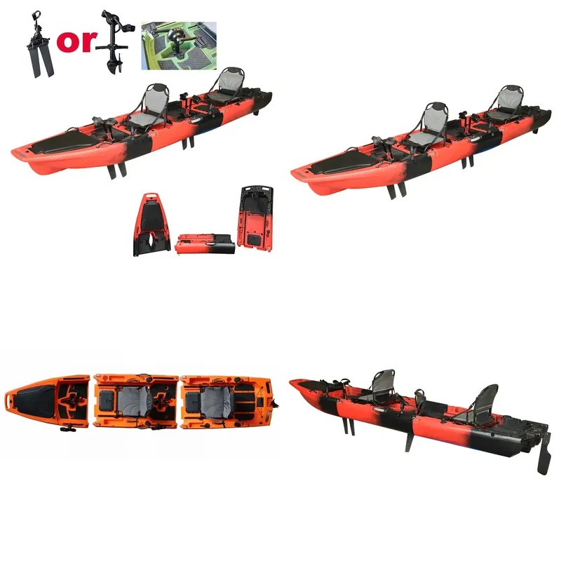 Hot Sale 14FT 2-Person Double  - Fishing Kayak Pedal Drive 评论和价格