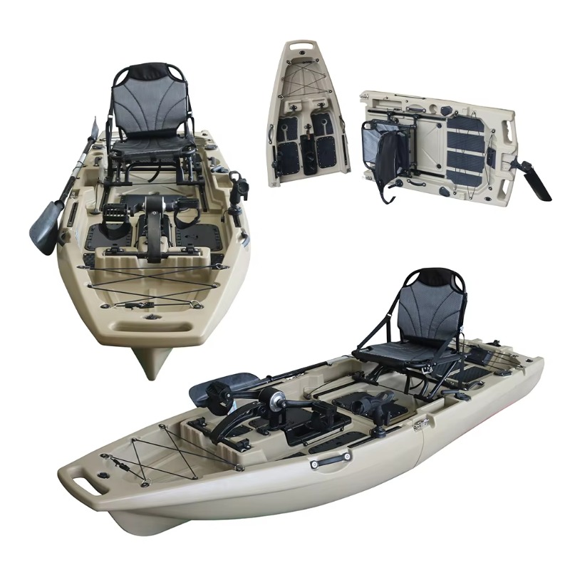 1 Person HDPE/PE Sit-On-Top CE - Fishing Kayak Pedal Drive 评论和价格